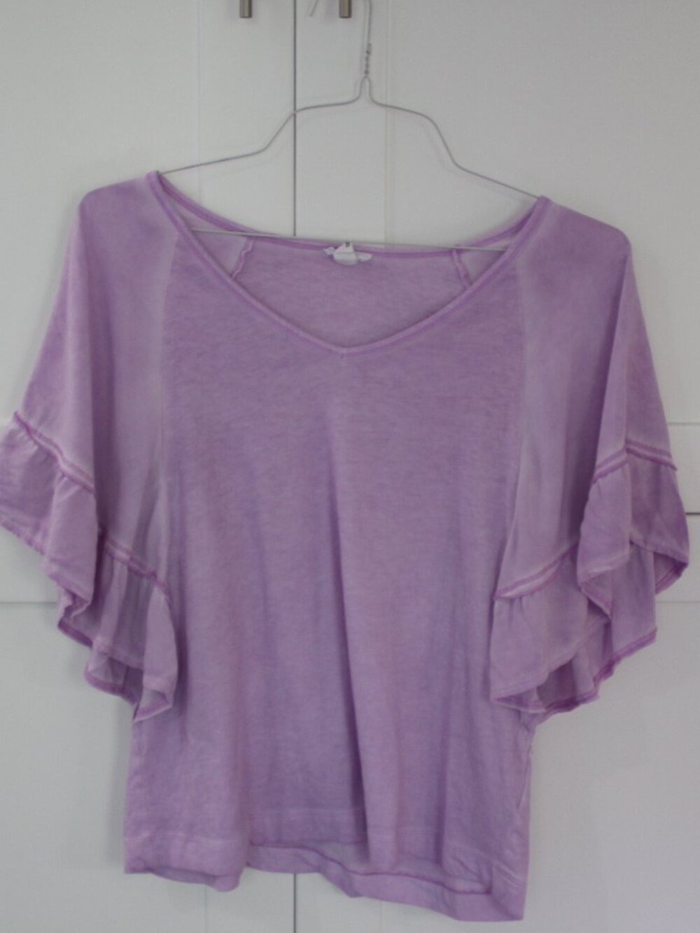 Tribal Jeans Ruffle Sleeve Top